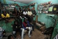 Malian supporters watch the 2013 African Cup of Nations semi-final match between Mali and Nigeria on February 6, 2013